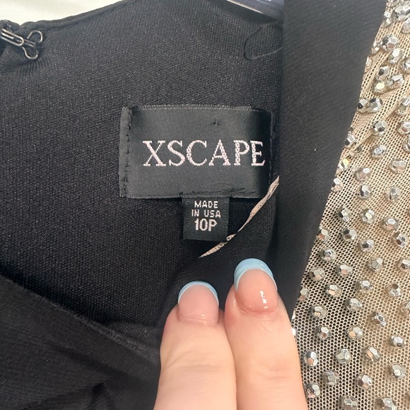 XSCAPE Beaded Colorblock Gown - Picture 7 of 15